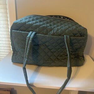 Vera Bradley Performance Twill Olive Leaf Large Travel Duffel Bag